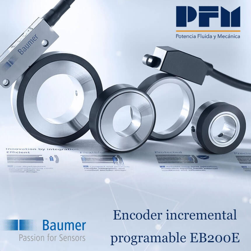 Encoder incremental programable EB200E para una detección sencilla de revoluciones