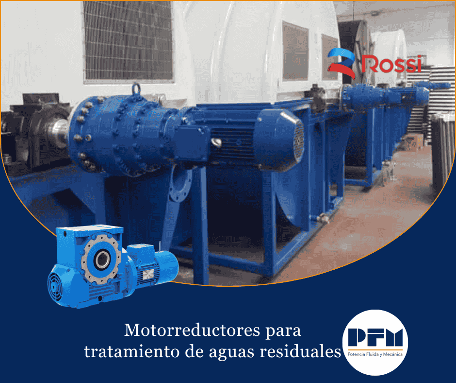 Motorreductores ROSSI para tratamiento de aguas residuales