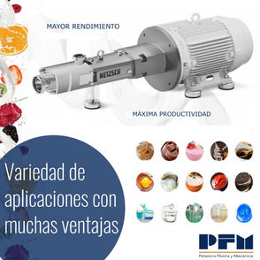 Bomba cavidad progresiva para aplicaciones higiénicas