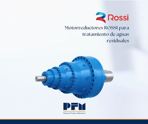 Motorreductores ROSSI para tratamiento de aguas residuales