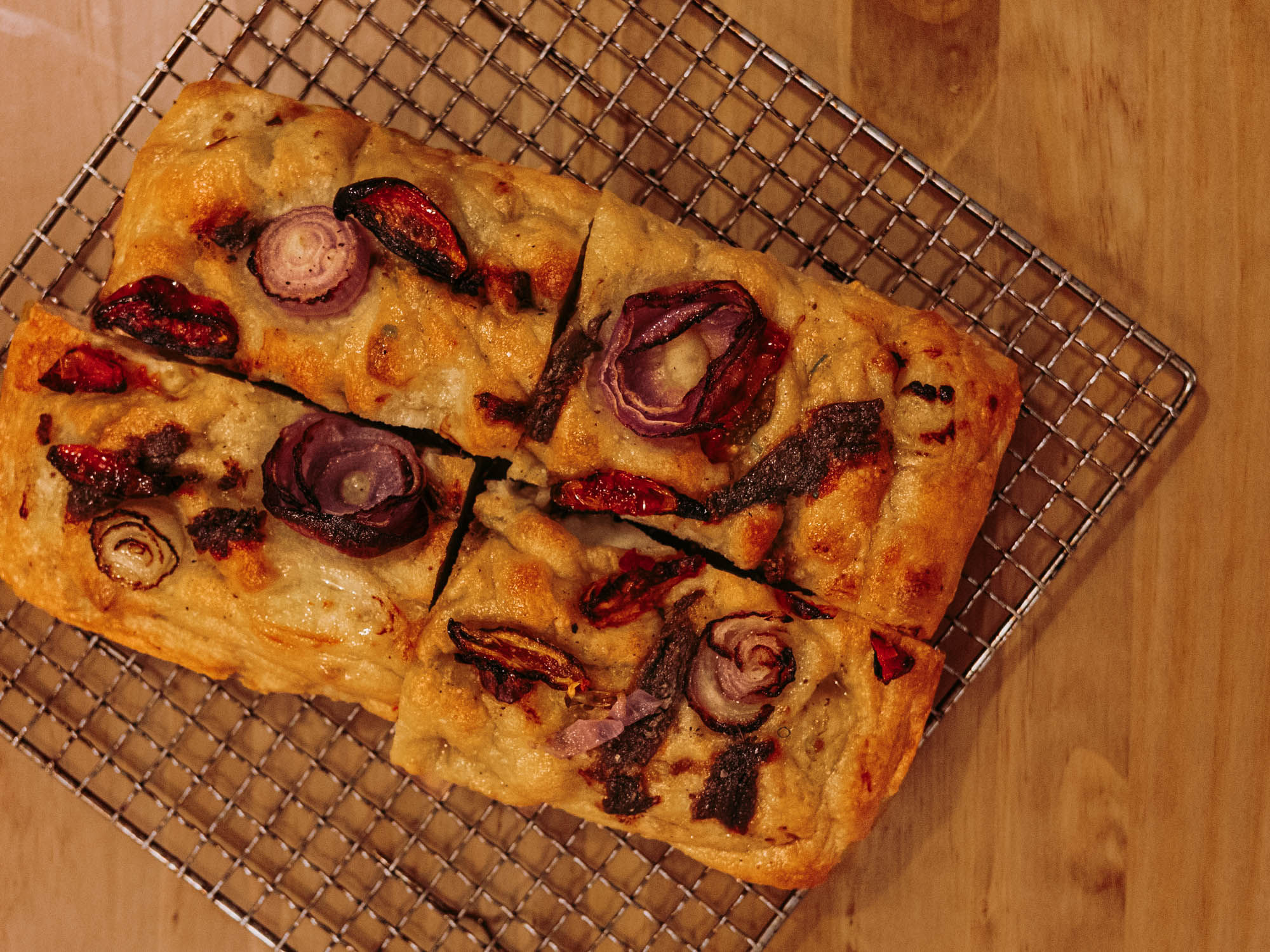 Tuyo, Sundried Tomato and Onion Focaccia