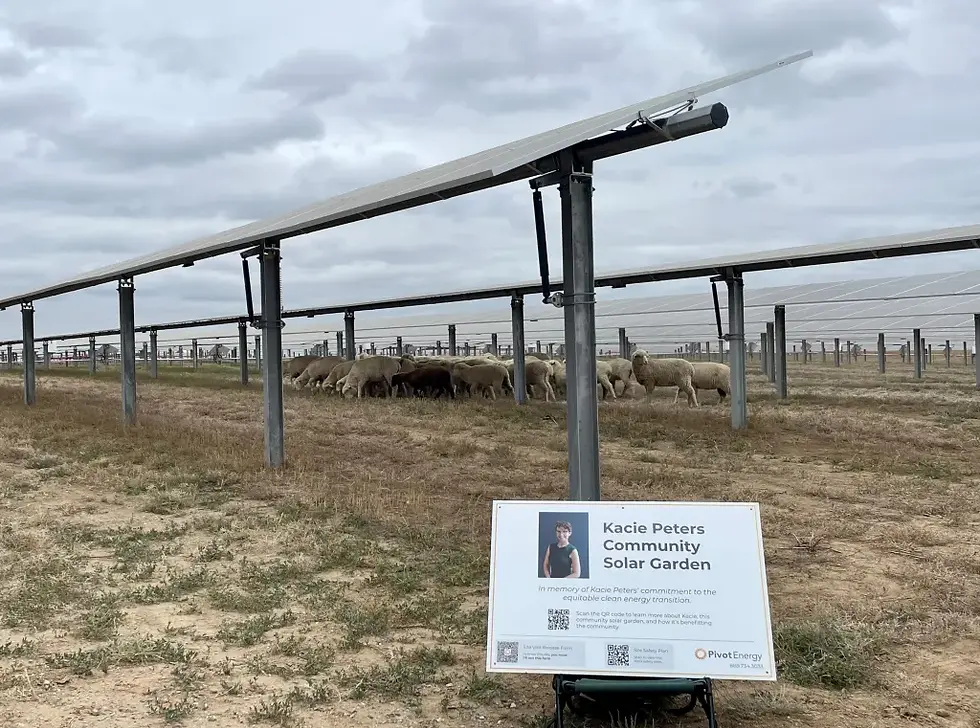 The Kacie Peters Community Solar Garden w/ Pivot Energy