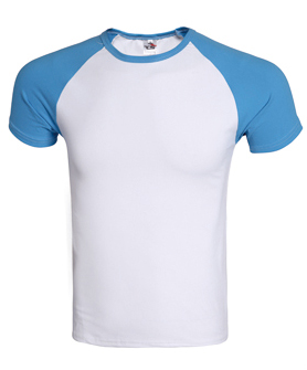 TS01_拼色Tee_孔藍