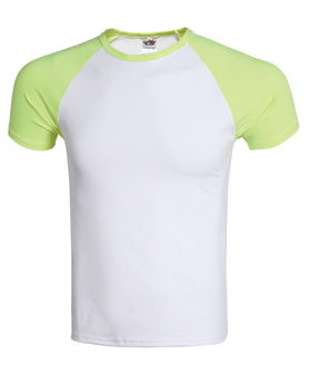 TS01_拼色Tee_熒光綠