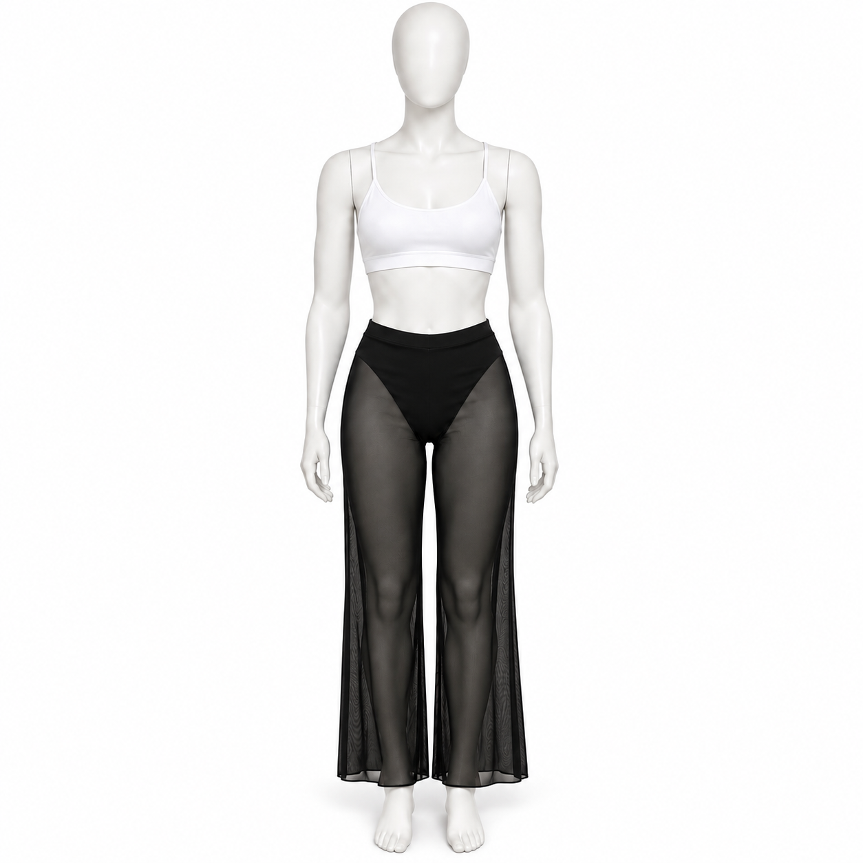 Mesh Wide Leg Pant with Brief