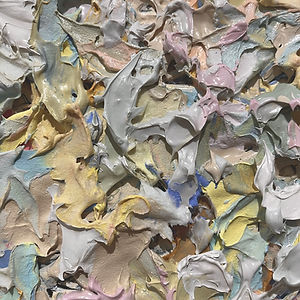 Heavy texture impasto expressionism art in vibrant colors