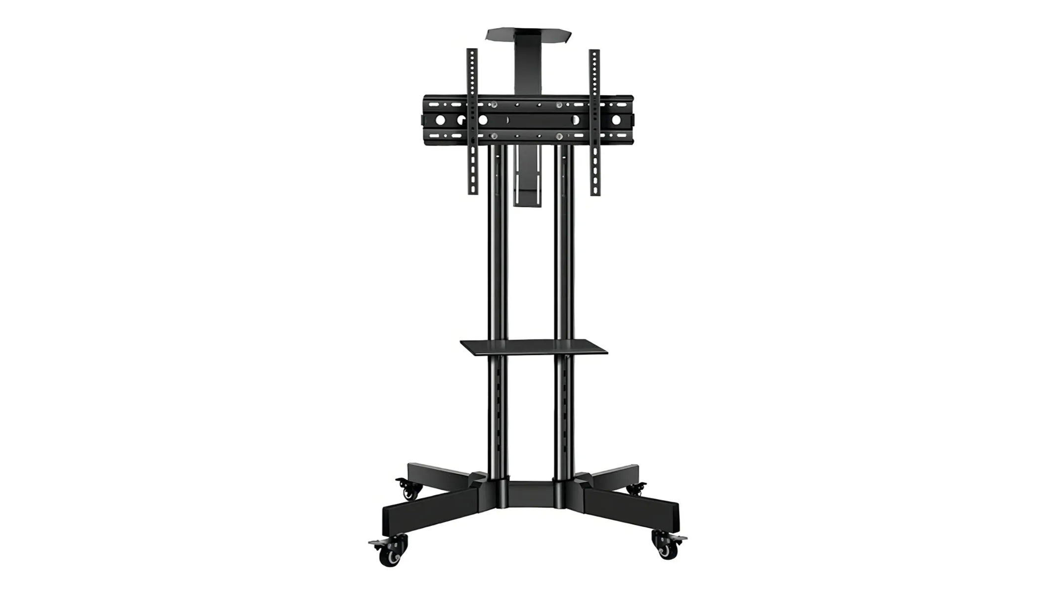 Suporte Pedestal Para Tv De 32 A 75 Com Bandeja E Rodinhas