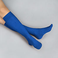 Pointillées chaussettes bleues