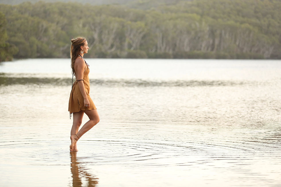 Thumbnail: 'Turmeric Chai' adjustable backless dress