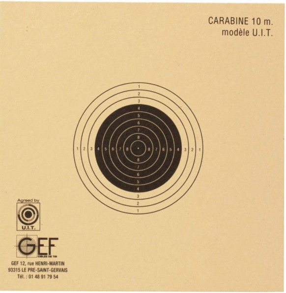 Cible Carabine 10m. 
