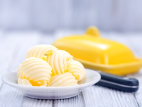 Butter on a tray.