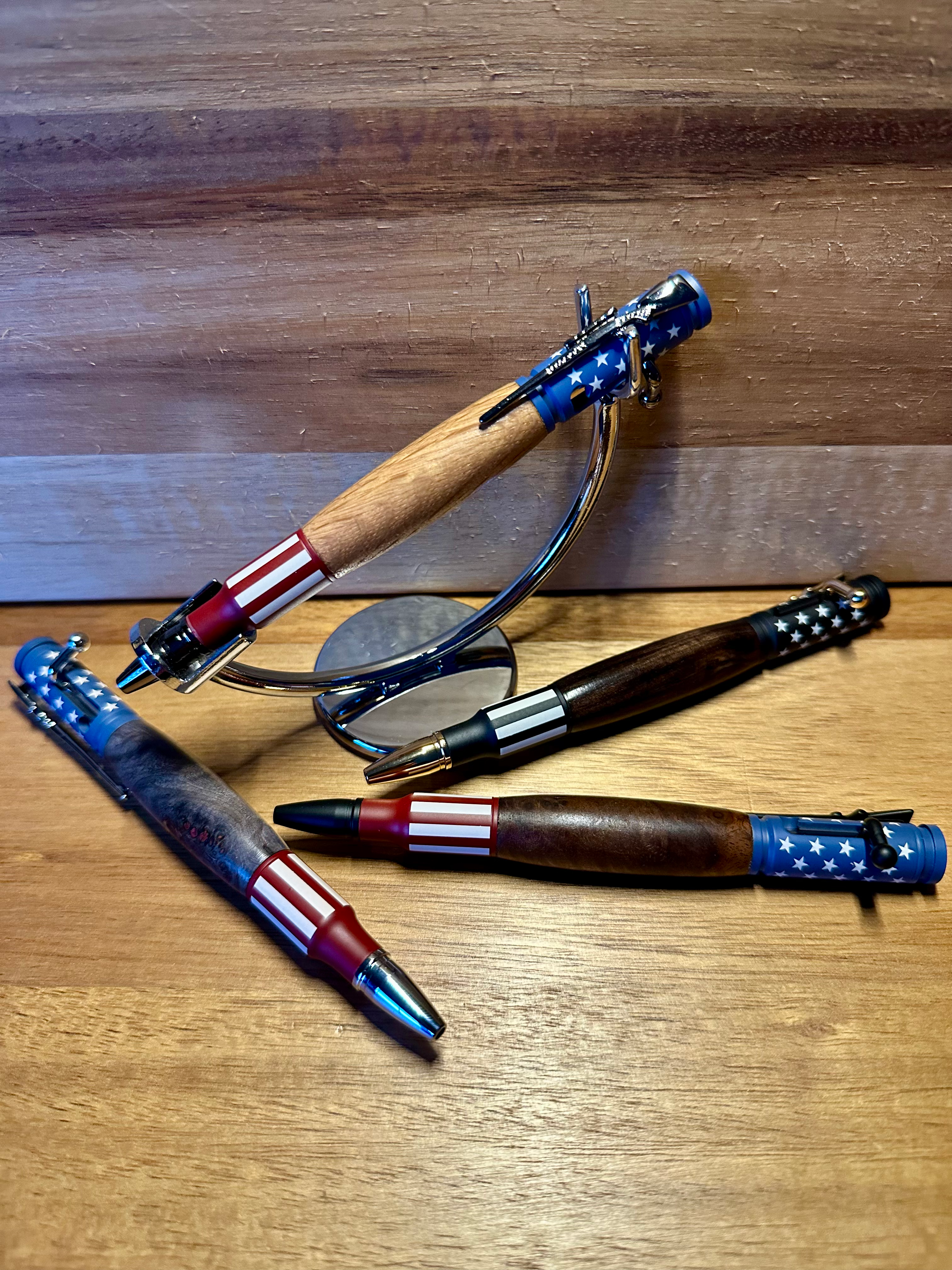 Ceramic American Flag Bolt Action Pen