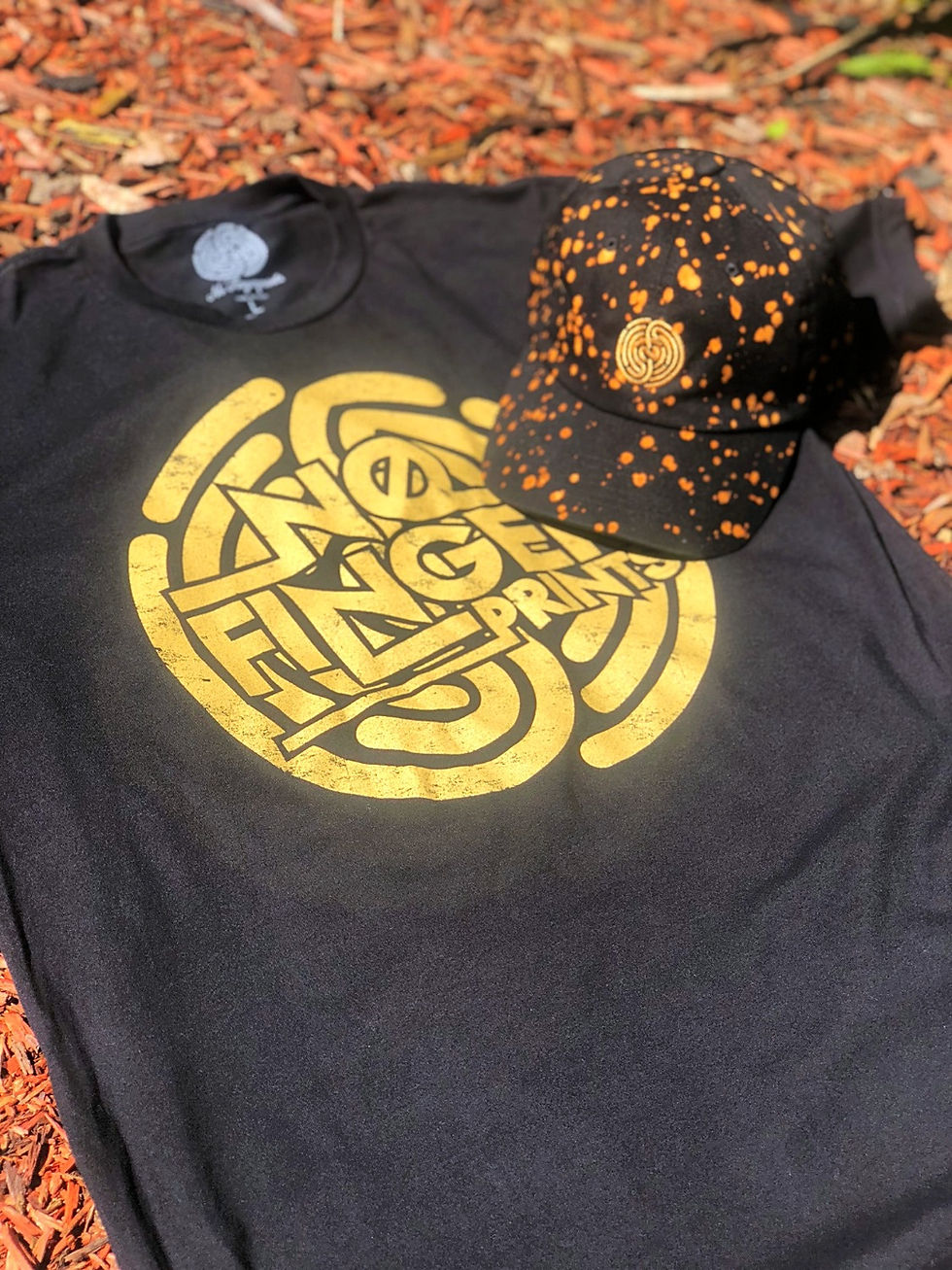 Thumbnail: BLACK&ANGEL GOLD DISTRESSED NFP TEE