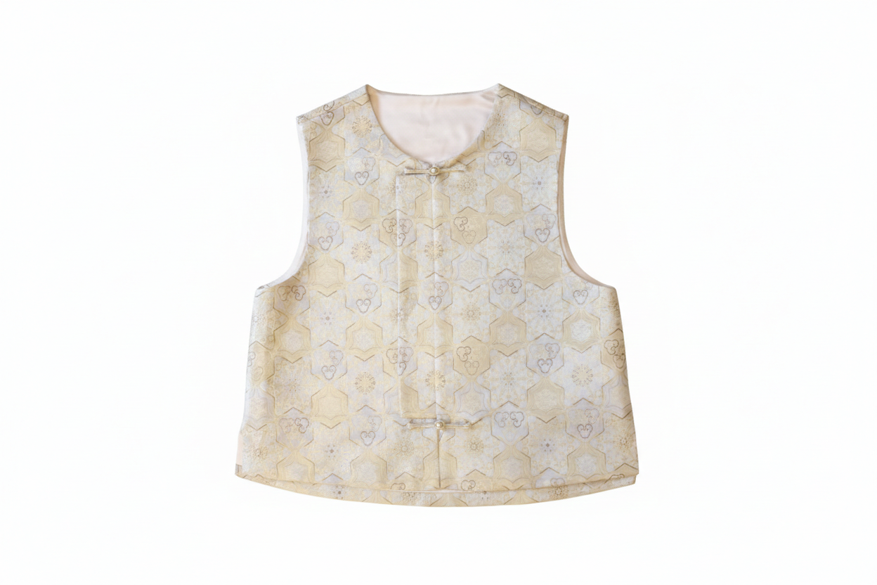 成人款「六芒星」宋锦新中式马甲 Adult “Hexagram” Song Brocade New Chinese-Style Vest
