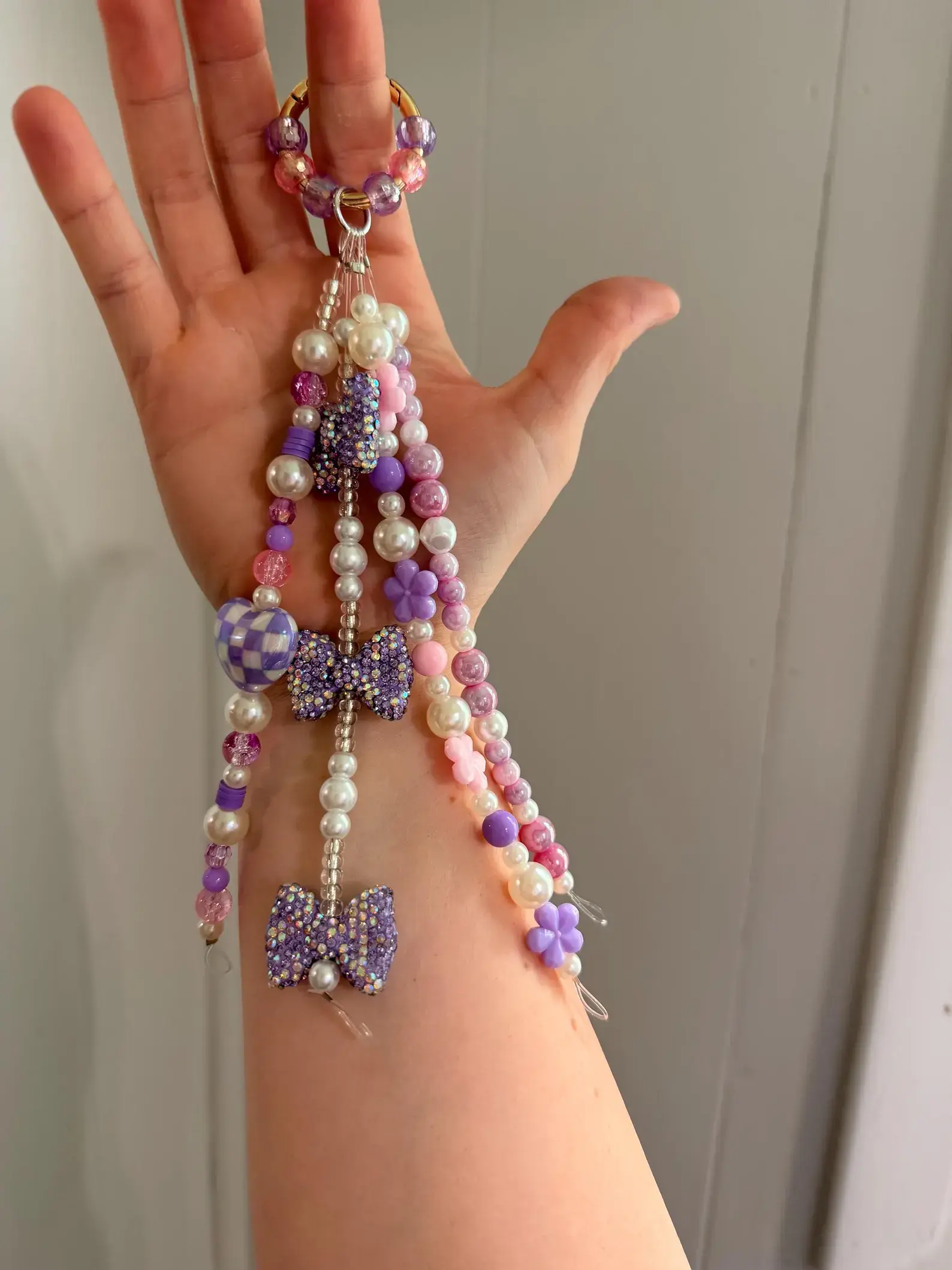 Daisy inspired bag charm