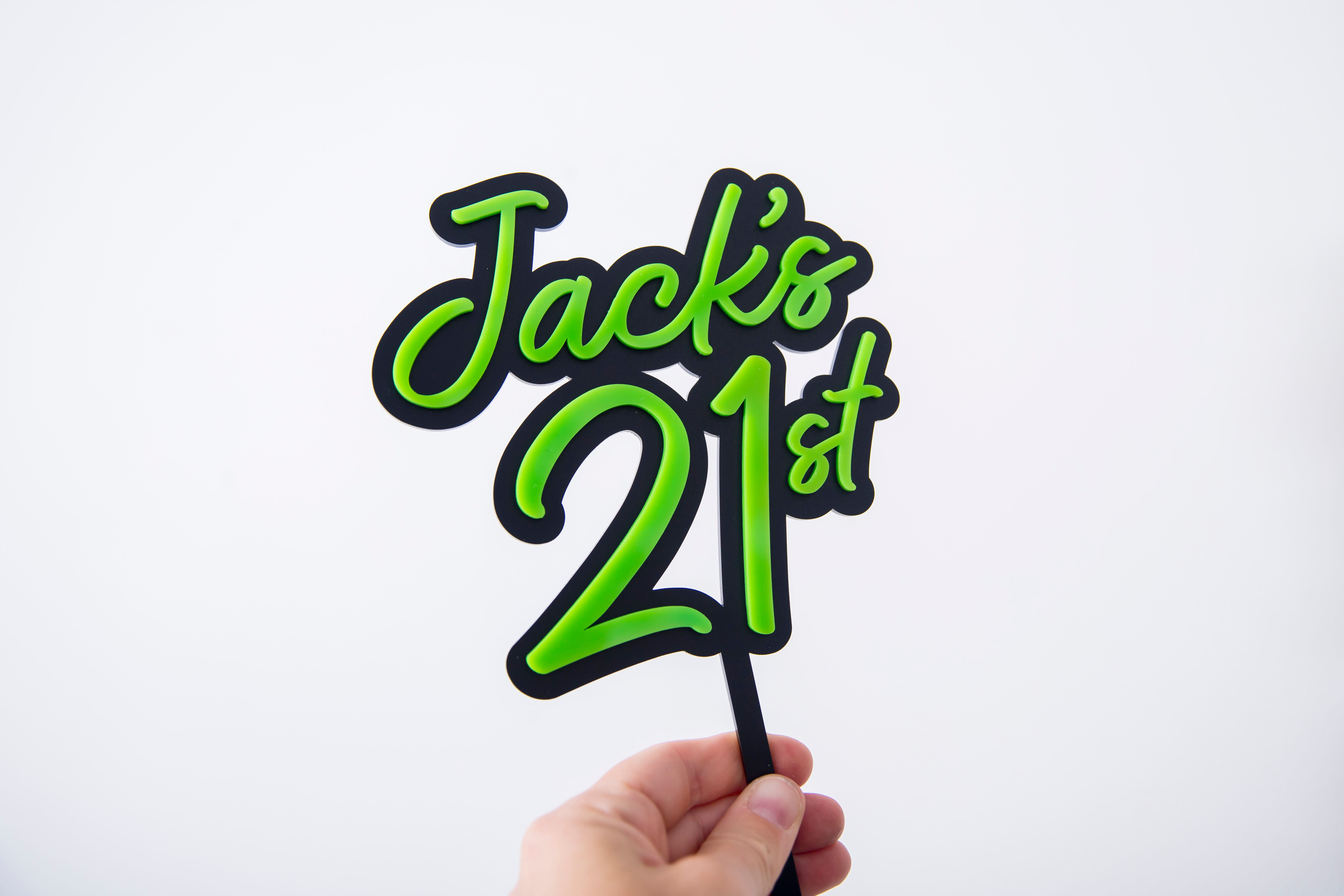 21st Birthday Custom Cake Topper