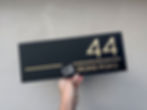 Metallic Gold Bespoke Modern House Sign