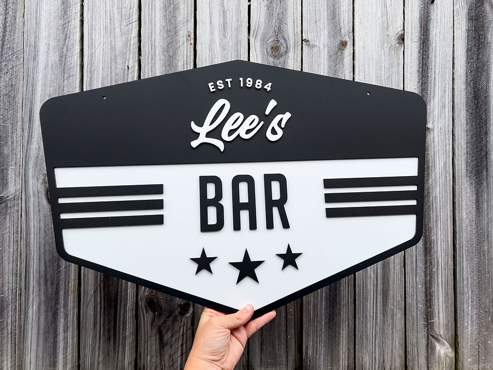 Custom American Retro Bar Sign