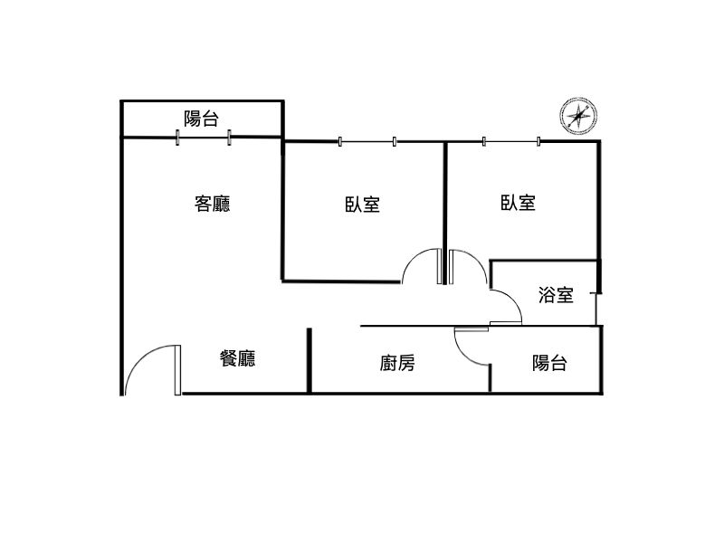 縮圖：佳泰超級郡2房雙陽台平面車位衛浴開窗