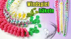 Windspiel häkeln - 🌼 Blütenblatt Spinner🌼 | Sommerdeko