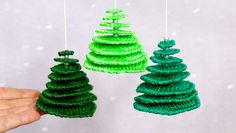 Kostenlose Häkelanleitung: Superschnelle  Weihnachtsbäume🎄 häkeln | Deko | Ornament | DIY