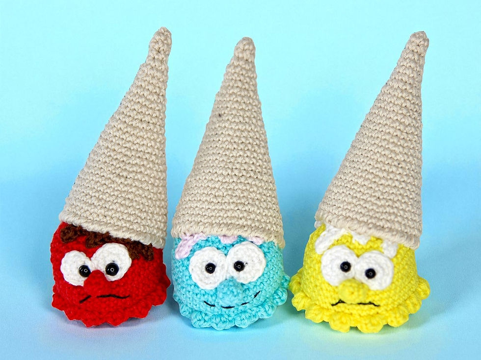 Miniaturbild: Umgefallenes Eis - Häkelanleitung