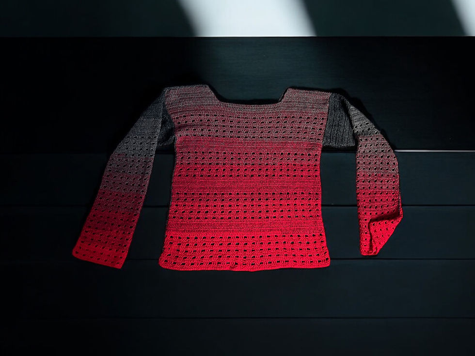 Miniaturbild: Häkelpullover ''Lizzy'' Lochmuster und Überraschungseffekt