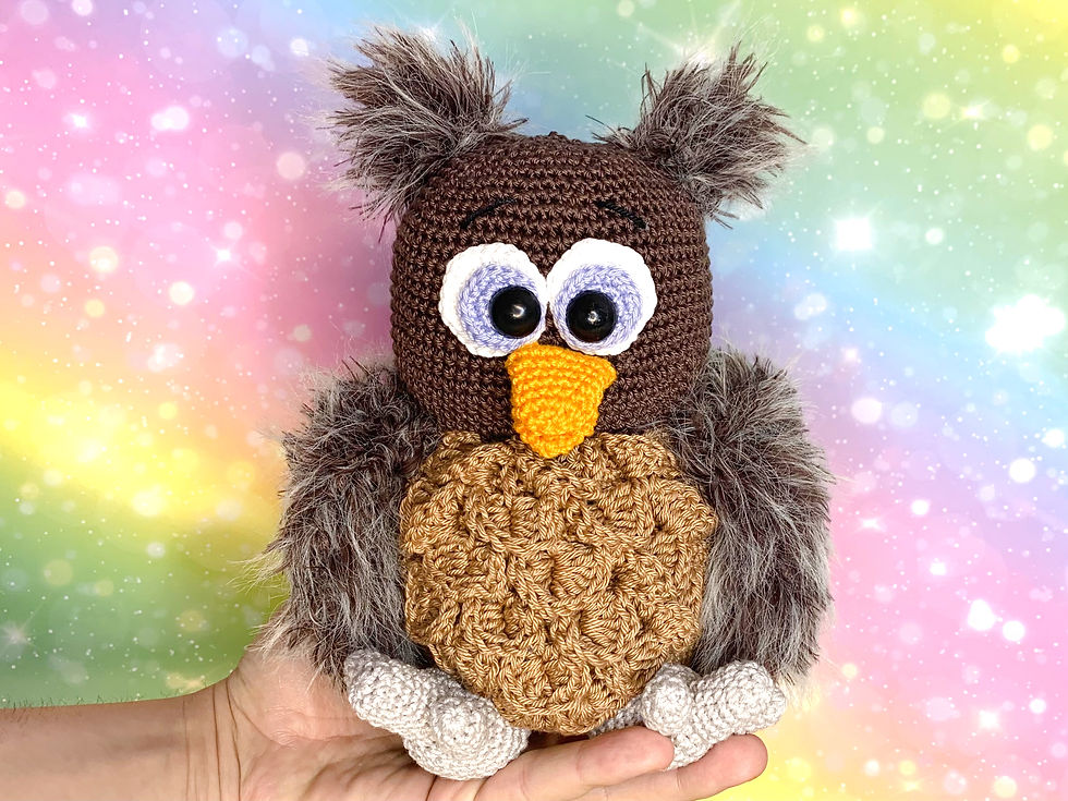 Miniaturbild: Flauschige Eulen Hedwig Babys - Häkelanleitung DE|ENG|NL
