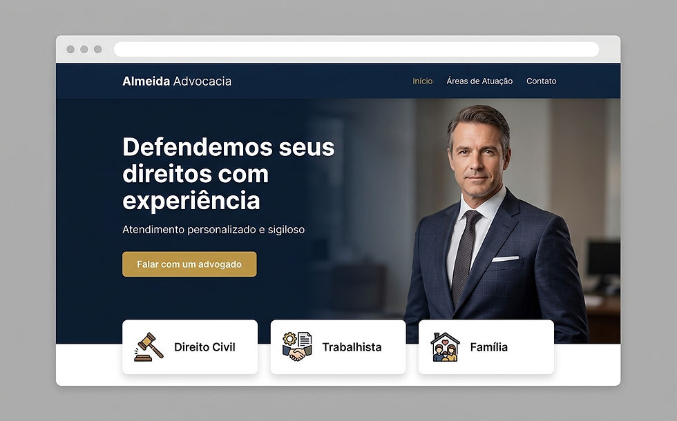 Modelo de demonstração para advogado