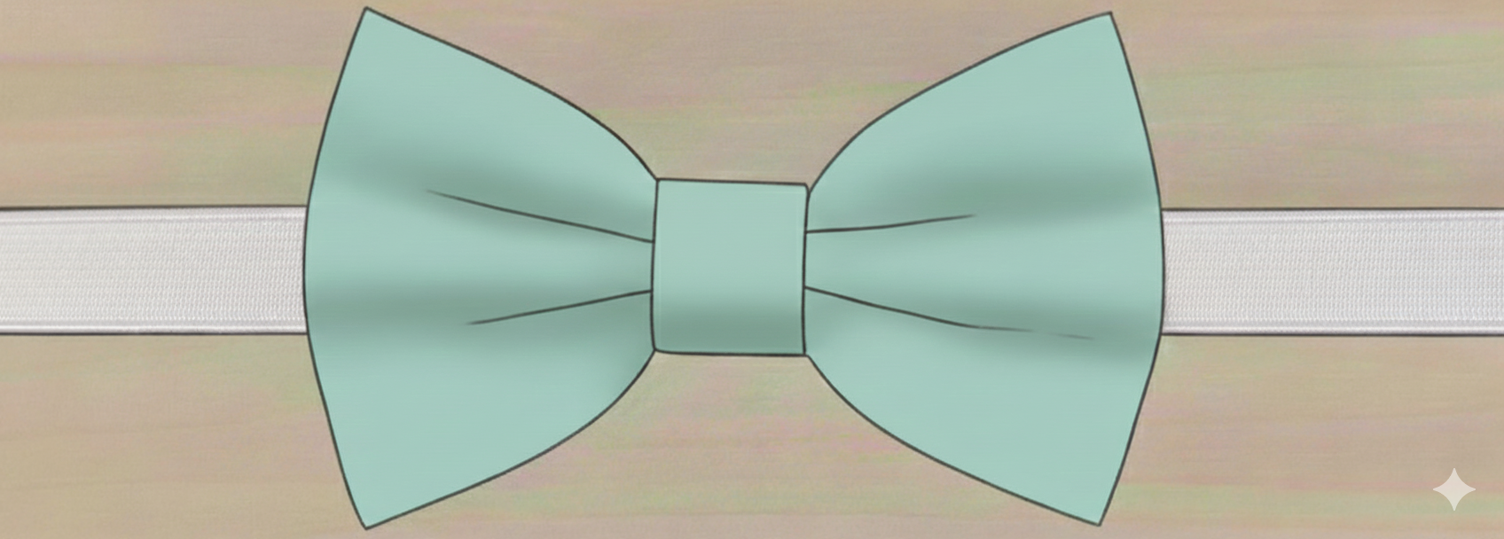 Noeud papillon vert menthe pâle