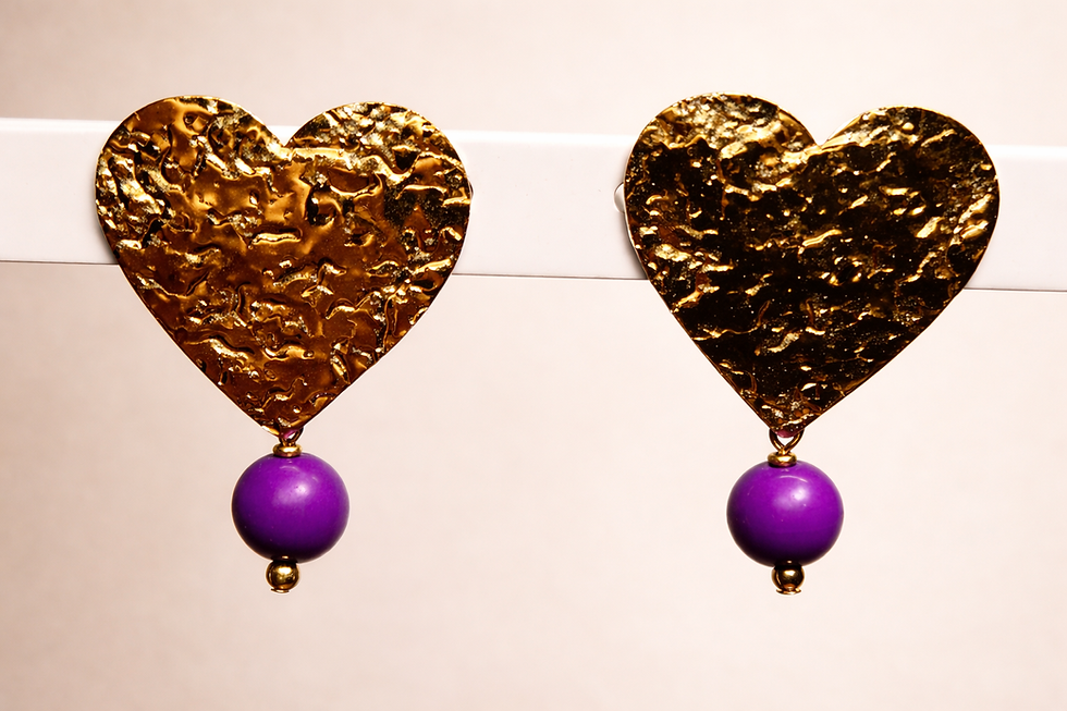Miniature : Boucles d'oreilles Coeurs suspendus (plusieurs coloris)