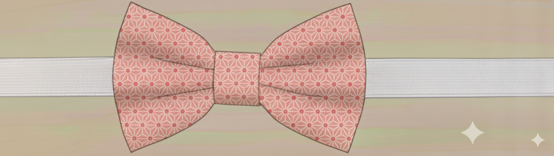 Noeud-papillon enfant motifs géométriques roses