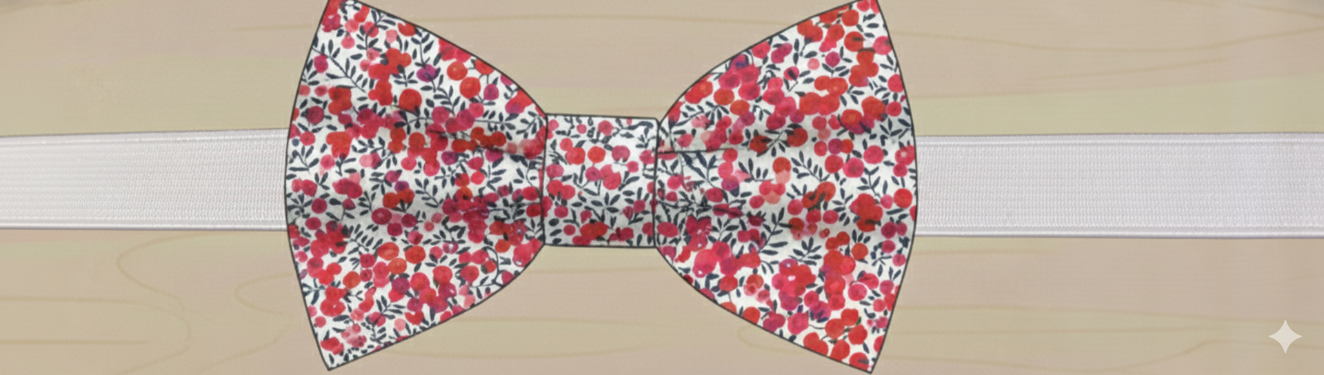 Noeud papillon enfant liberty Whiltshire rouge