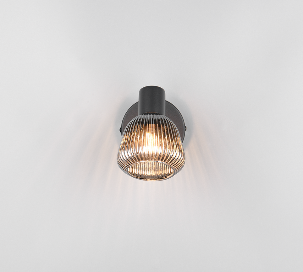 Thumbnail: Ribbed Glass Single Spotlight