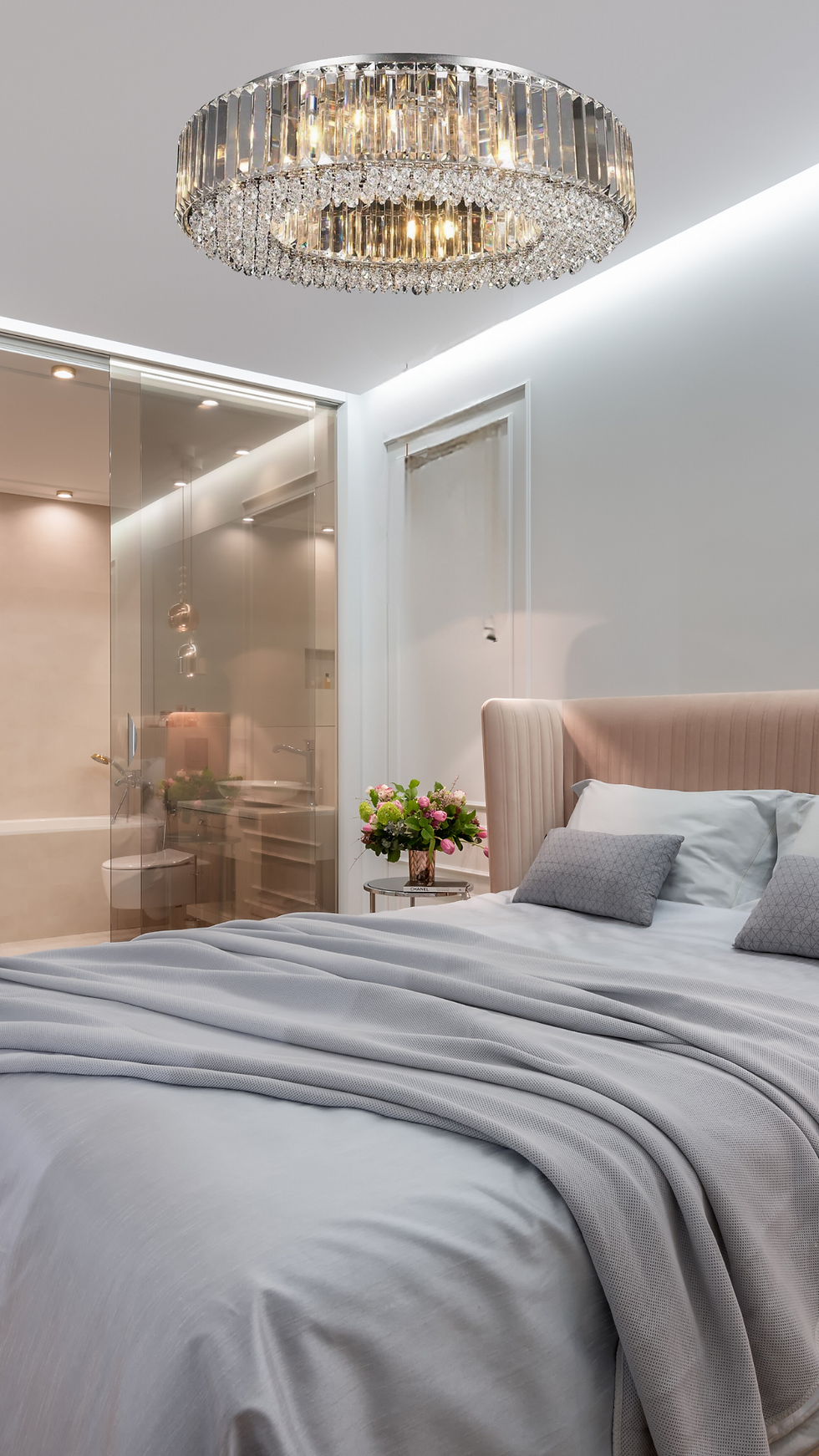 Thumbnail: 'Vienna' Crystal Flush Ceiling Light