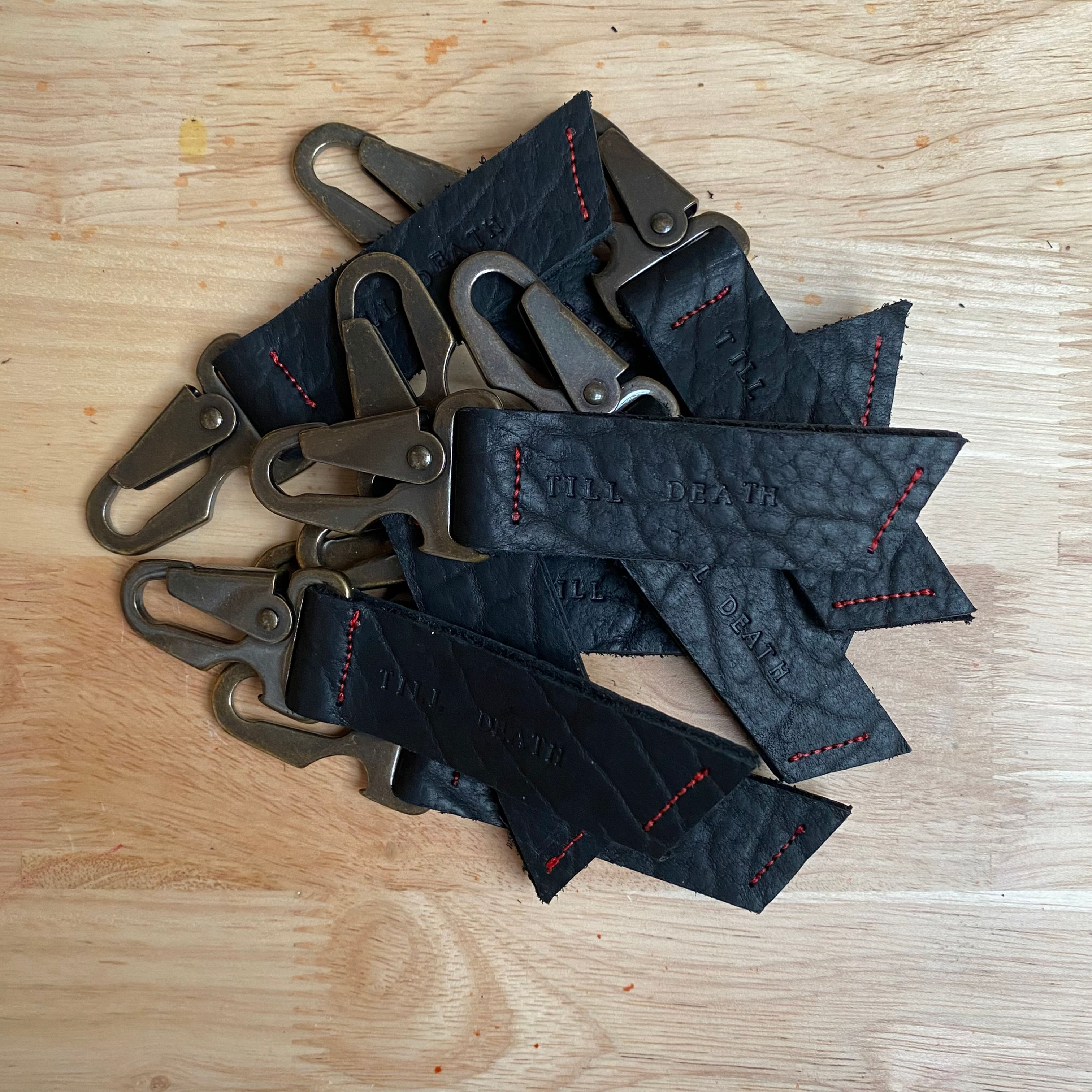 Buffalo Leather Key Chain (Black)