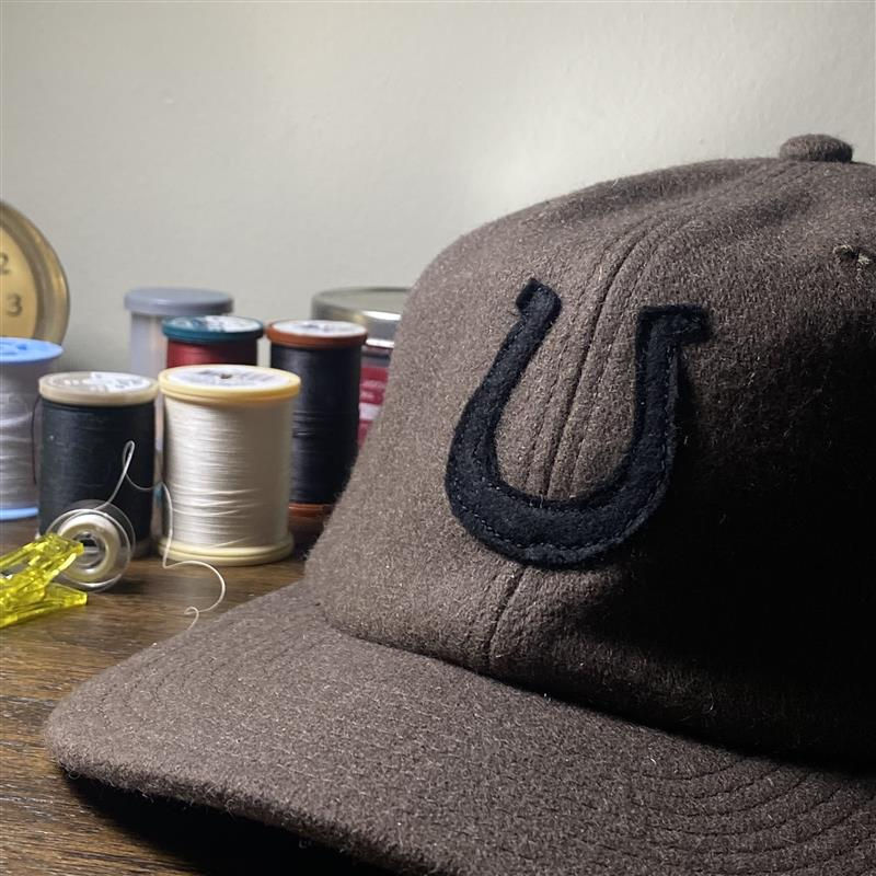 Thumbnail: Lucky horse shoe, horse shoe cap, brown wool hat, brown hat, cap, baseball cap, western hat, stylish hat, nashville