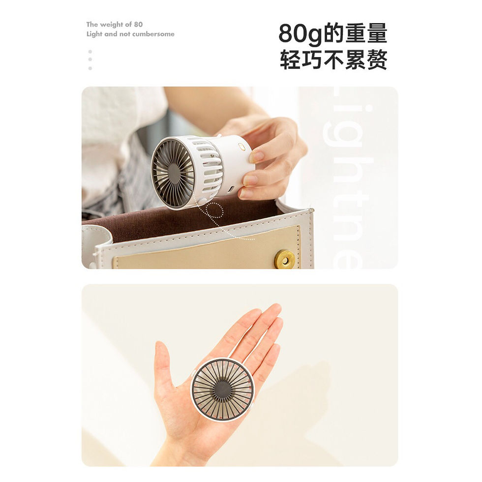縮圖：2021新款百變小風扇 迷你usb充電掛頸風扇