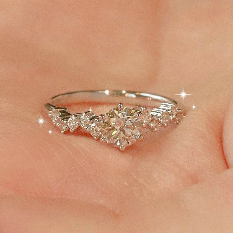 縮圖：1ct Moissanite 1卡莫桑石戒指MR15