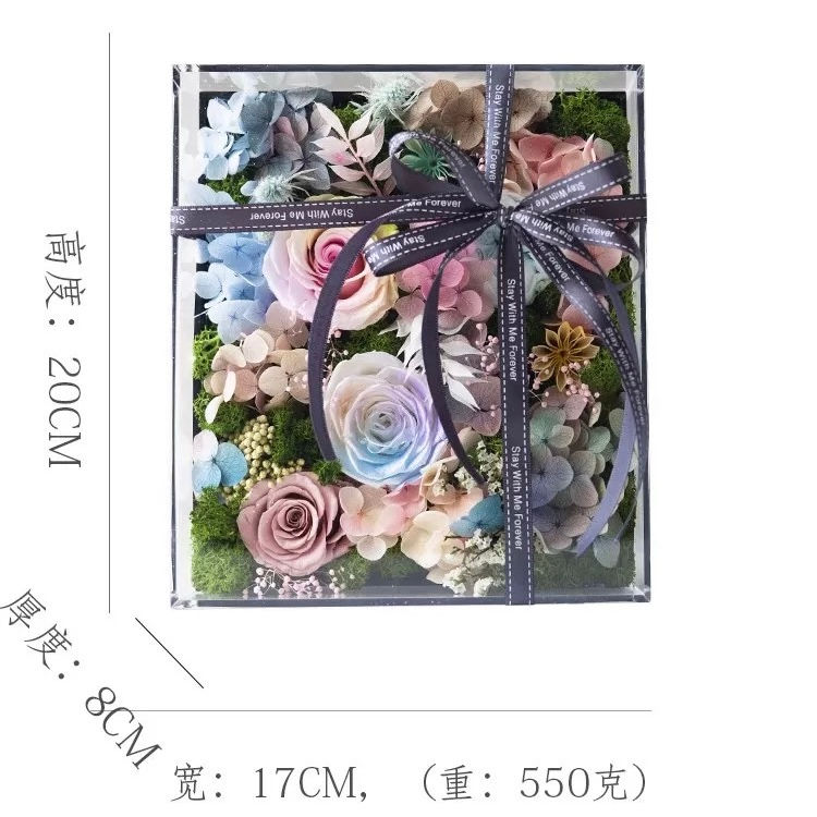 縮圖：永生花玫瑰花亞克力禮盒【3色可選】