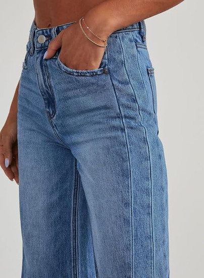 Amazon High Rise Wide Leg Jeans