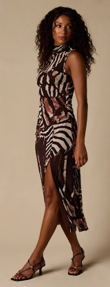 Lulus Brown Mock Neck Dress