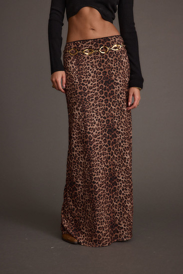 12th Tribe Cheetah Maxi Skirt