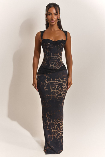 Leopard Maxi Skirt