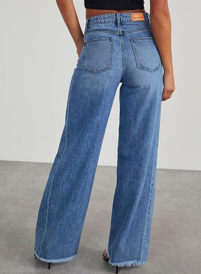 Amazon High Rise Wide Leg Jeans