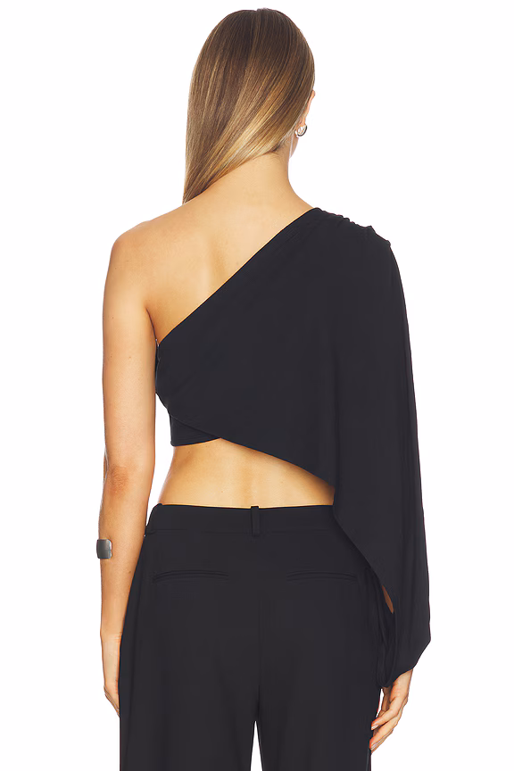 Revolve Black Asymmetrical Blouse