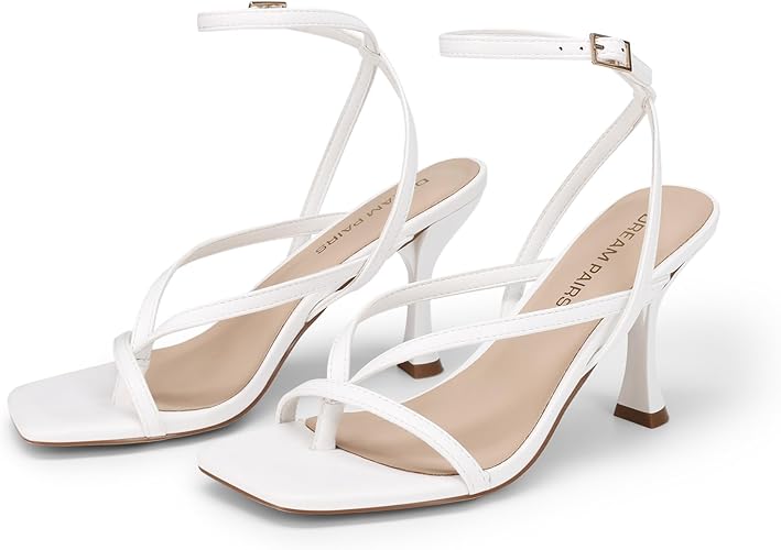 White Strappy Heels