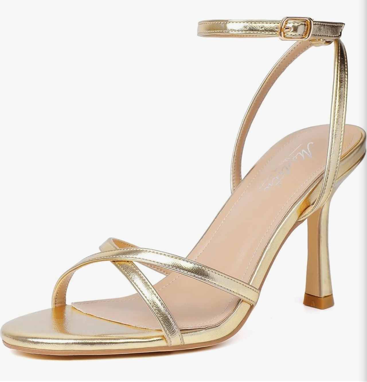 Amazon Gold Strappy Heels