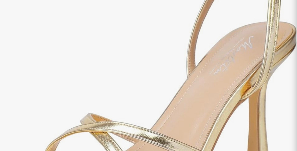 Amazon Gold Strappy Heels
