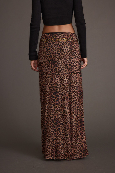 12th Tribe Cheetah Maxi Skirt
